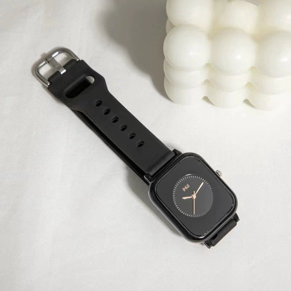 Watch Alloy Plastic Square Retro Soft Rubber Quartz Ladies Leisure