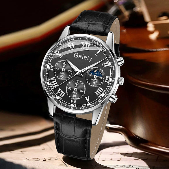 Watch Alloy Pu Stainless Steel Casual Round Men's Quartz
