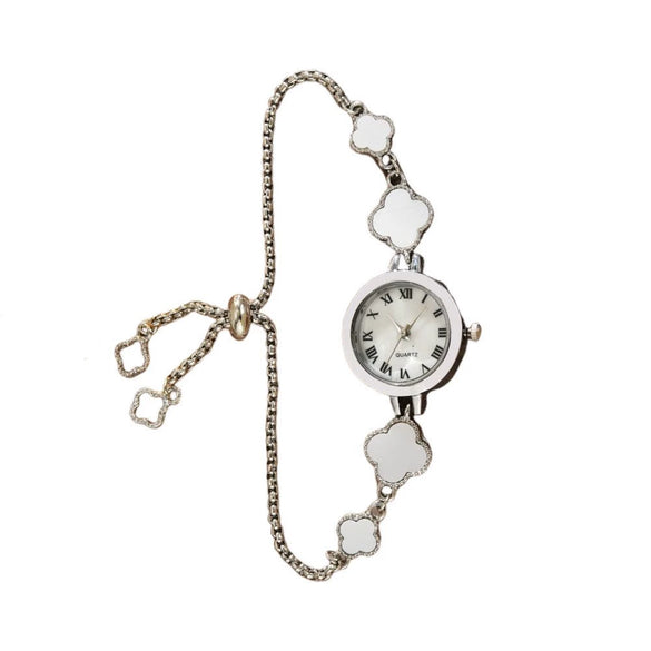 Watch Alloy Rose Gold Fourleaf Clover Casual Style For Female Students