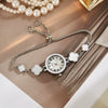 Watch Alloy Rose Gold Fourleaf Clover Casual Style For Female Students