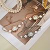 Watch Alloy Rose Gold Fourleaf Clover Casual Style For Female Students