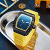 Watch Alloy Silicone Mineral Reinforced Glass Mirror Fivepointed Star Luminous Sports Wine Barrel Shape Men's