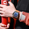 Watch Alloy Silicone Mineral Reinforced Glass Mirror Fivepointed Star Luminous Sports Wine Barrel Shape Men's