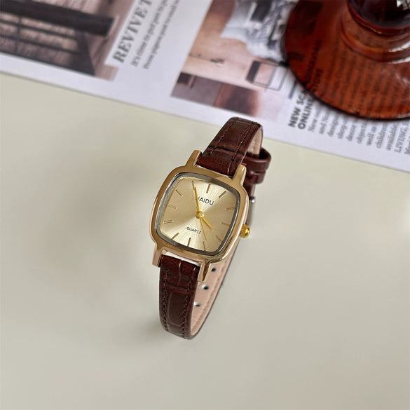 Watch Alloy Square Medieval Style For Female Students