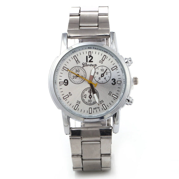 Watch Alloy Stainless Steel Band Round Business Style