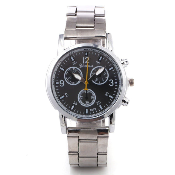 Watch Alloy Stainless Steel Band Round Business Style