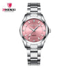 Watch Alloy Stainless Steel Round Quartz Waterproof Fashion For Women And Couple