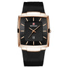 Watch Alloy Stainless Steel Square Business Quartz Men's
