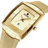 Watch Alloy Stainless Steel Square Business Quartz Men's