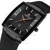 Watch Alloy Stainless Steel Square Business Quartz Men's