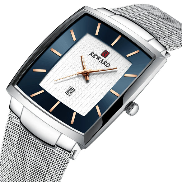 Watch Alloy Stainless Steel Square Business Quartz Men's