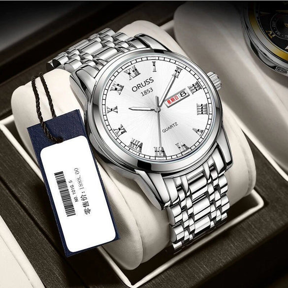 Watch Alloy Steel Automatic Movement Round Dial Men's
