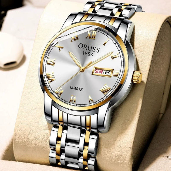 Watch Alloy Steel Automatic Movement Round Dial Men's