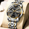 Watch Alloy Steel Automatic Movement Round Dial Men's