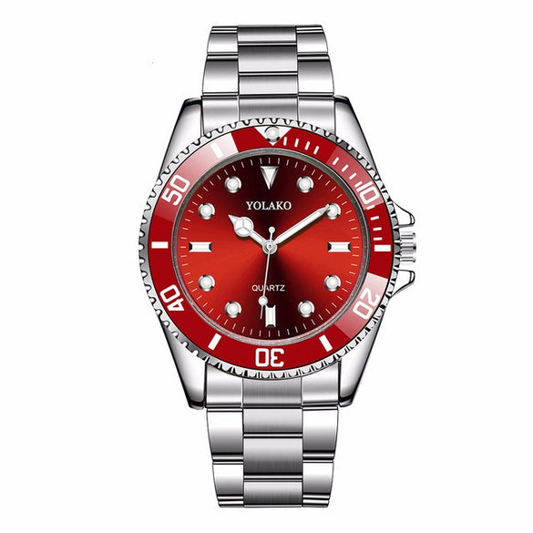 Watch Alloy Steel Strip Round Dial Casual Style