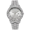 Watch Alloy Steel Strip Round Quartz Fashion Men's Diamond Watch