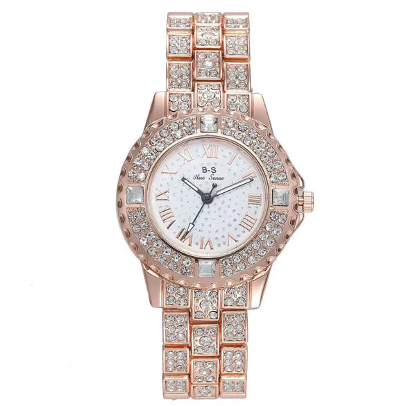 Watch Alloy Steel Strip Starry Rhinestone Elegant Fashion