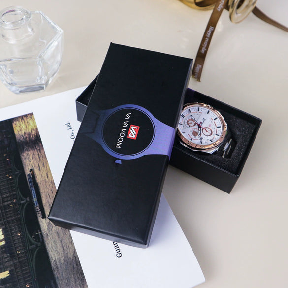 Watch Box Black Sponge Printed Logo