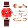 Watch Bracelet Fashion Cat Ear Flower Magnet Buckle Milan Mesh Stainless Steel Alloy Band For Female