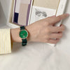 Watch Canvas Alloy Green Daisy Pattern Leisure Style