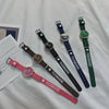 Watch Canvas Alloy Green Daisy Pattern Leisure Style