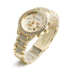 Watch Diamond Threeeye Steel Band Calendar Watch Women's Fashion Casual Mechanical Watch