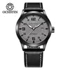 Watch Leather Automatic Mechanical Round Dial Business Style