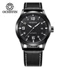 Watch Leather Automatic Mechanical Round Dial Business Style
