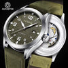 Watch Leather Automatic Mechanical Round Dial Business Style