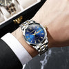 Watch Men's Alloy Band Quartz Watch Luminous Waterproof Business Casual Round Dial