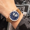 Watch Men's Simple Waterproof Luminous Leather Business Sports Alloy Mineral Strengthened Mirror Round