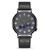 Watch Men's Simple Waterproof Luminous Leather Business Sports Alloy Mineral Strengthened Mirror Round