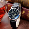 Watch Metal Alloy Rose Gold Round Quartz Automatic Movement Hollow Luminous Waterproof Business Style For Men