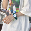 Watch Nylon Canvas Band Stainless Steel Clasp Alloy Case Round Dial Leisure Style
