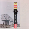 Watch Nylon Canvas Band Stainless Steel Clasp Alloy Case Round Dial Leisure Style