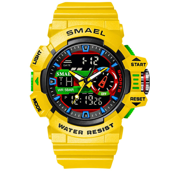 Watch Plastic Round Dial Electronic Movement Waterproof Outdoor Mountaineering Student