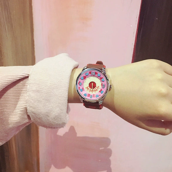 Watch Silicone Cartoon Round Style For Couple