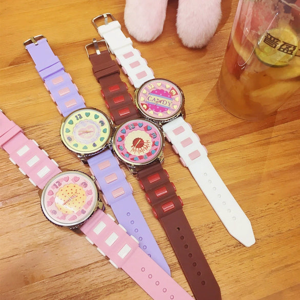 Watch Silicone Cartoon Round Style For Couple
