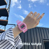 Watch Silicone Plastic Square Electronic Simple Sports Allmatch