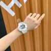 Watch Silicone Stainless Steel Plastic Round Leisure Multifunction Electronic Luminous Couple Watch