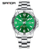 Watch Simple Fashion Round Dial Men's Quartz Watch With Luminous Waterproof Steel Strip Belt Alloy Case Stainless Steel Buckle