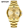 Watch Simple Fashion Round Dial Men's Quartz Watch With Luminous Waterproof Steel Strip Belt Alloy Case Stainless Steel Buckle
