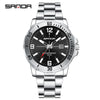 Watch Simple Fashion Round Dial Men's Quartz Watch With Luminous Waterproof Steel Strip Belt Alloy Case Stainless Steel Buckle