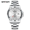 Watch Simple Fashion Round Dial Men's Quartz Watch With Luminous Waterproof Steel Strip Belt Alloy Case Stainless Steel Buckle