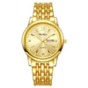 Watch Stainless Steel Alloy Business Round Quartz Display Calendar Week