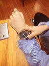 Watch Stainless Steel Alloy Strap Round Casual Quartz