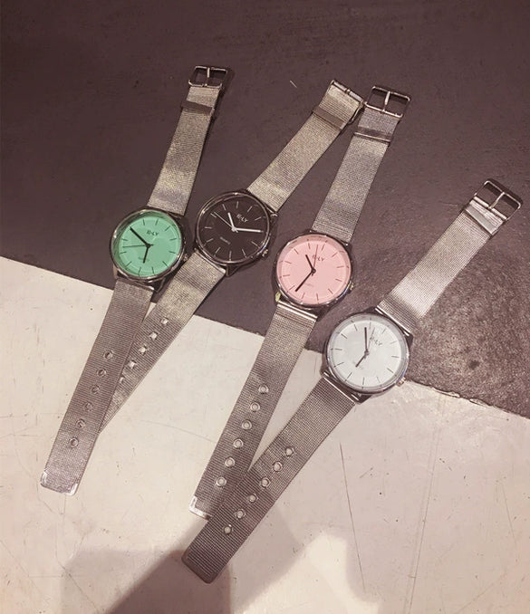 Watch Stainless Steel Alloy Strap Round Casual Quartz