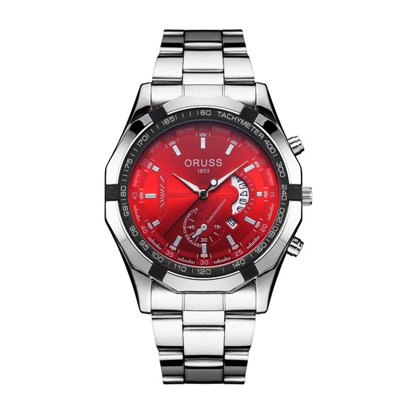 Watch Stainless Steel Full Automatic Movement Round Dial Waterproof Luminous Calendar For Men And Women
