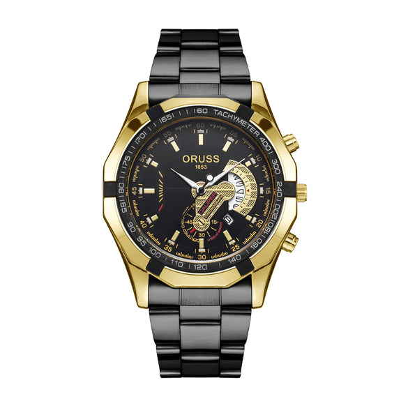 Watch Stainless Steel Full Automatic Movement Round Dial Waterproof Luminous Calendar For Men And Women