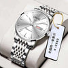 Watch Stainless Steel Mineral Strengthened Glass Mirror Business Style Printed Logo Waterproof